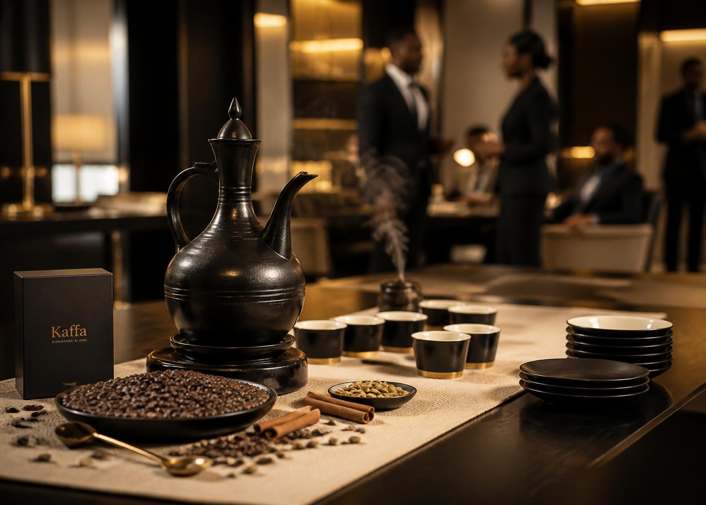 Een TEUM BUN koffiebeleving opgesteld voor een bedrijfsbijeenkomst