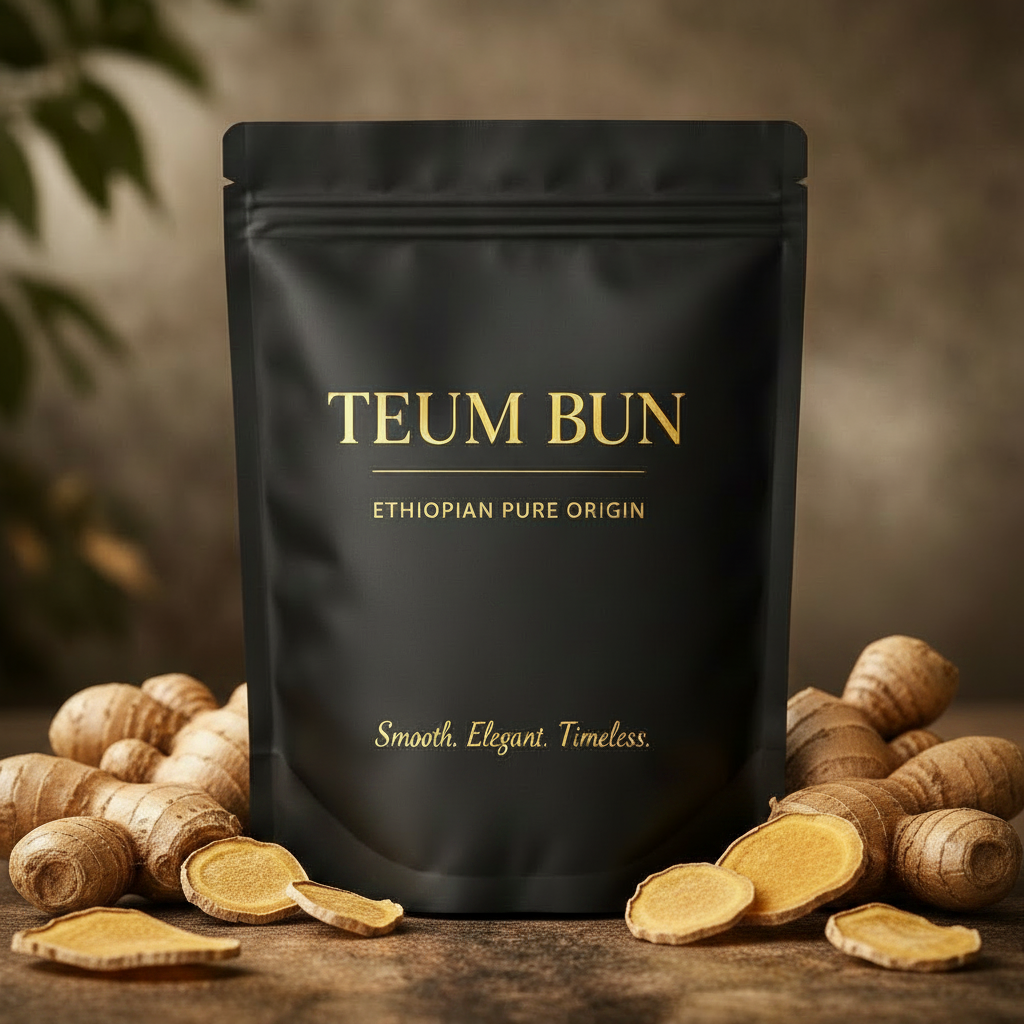 TEUM BUN Ginger Coffee Black Gold Packaging